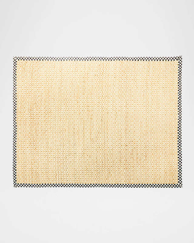 Courtly Check Natural Honeycomb Jute Rug, 8' x 10'